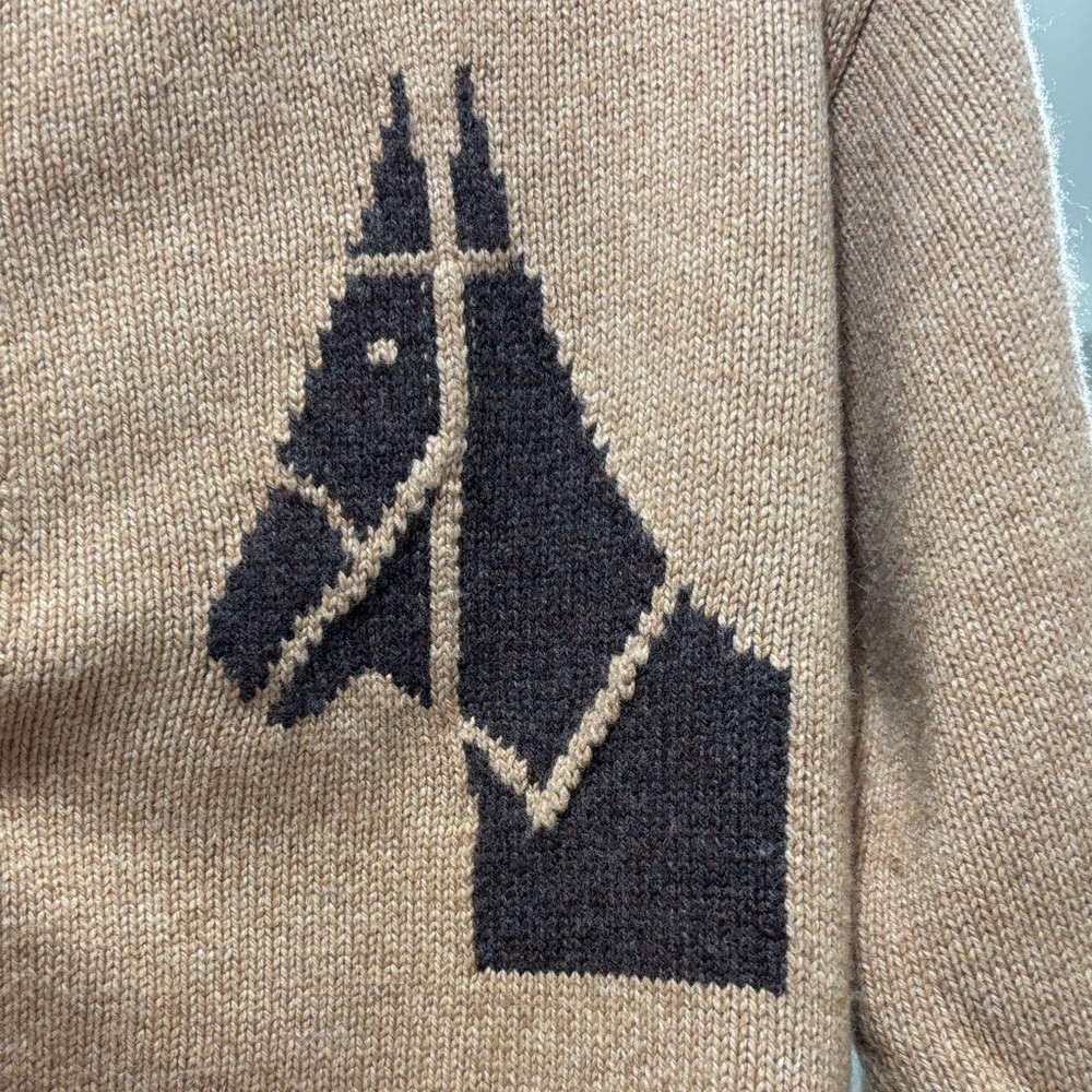 Rails Tan and Black Horse Pattern Cardigan - Picture 3 of 6